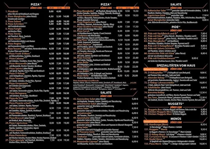 Döner King & Bistro Mengkofen  menu 2