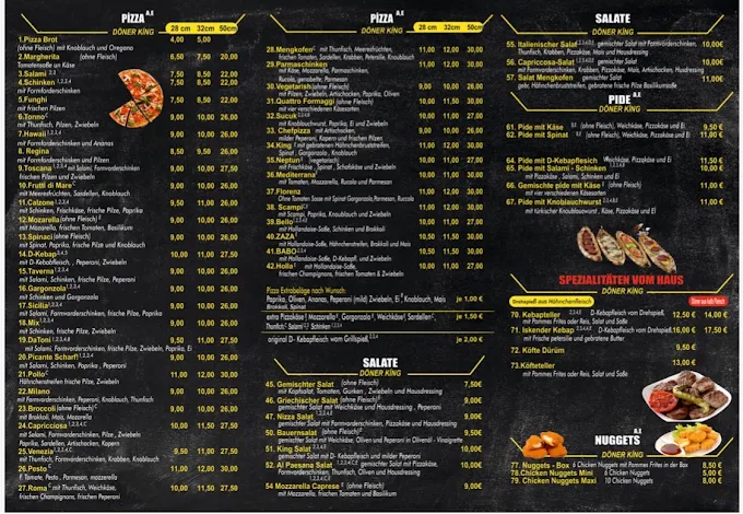 Döner King & Bistro Mengkofen  menu 1